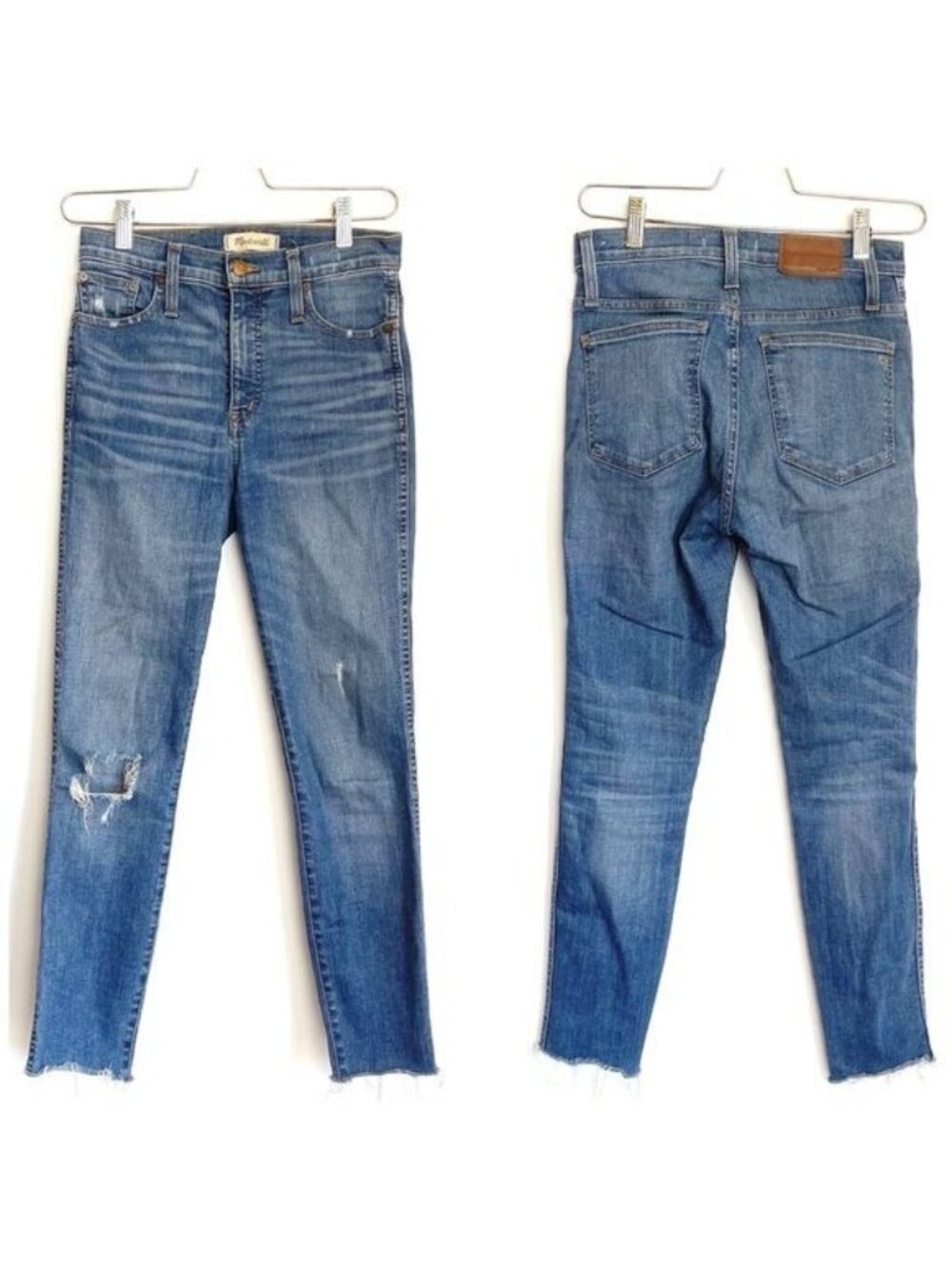 Madewell 10" High-Rise Skinny Jeans Drop Step-Hem size 25